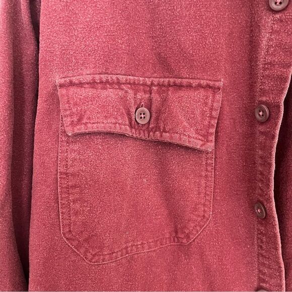 Vintage 2002 L.L. Bean Chamois Cloth Button Down Shirt Men's L Heavy Y2K - Picture 3 of 13